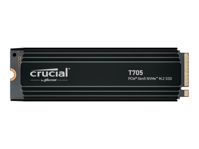 Crucial T705 with heatsink 2TB PCIe Gen5 NVMe M.2 SSD