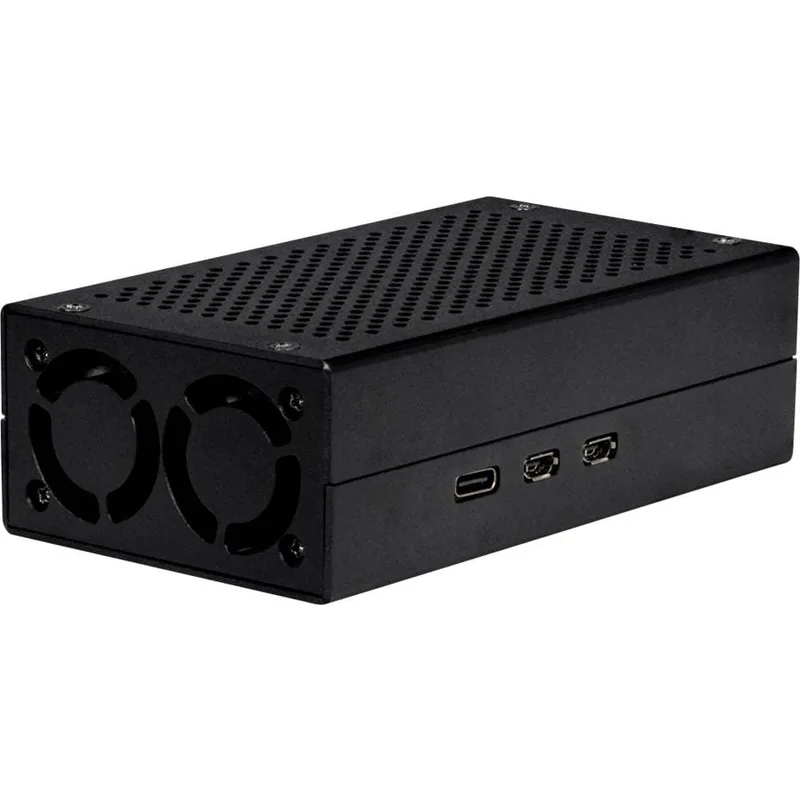 Joy-it ALU CASE for Pi5+M2 HAT / AI Kit SBC-hölje Passar till: Raspberry Pi® 5 B inkl. aktiv kylare Svart