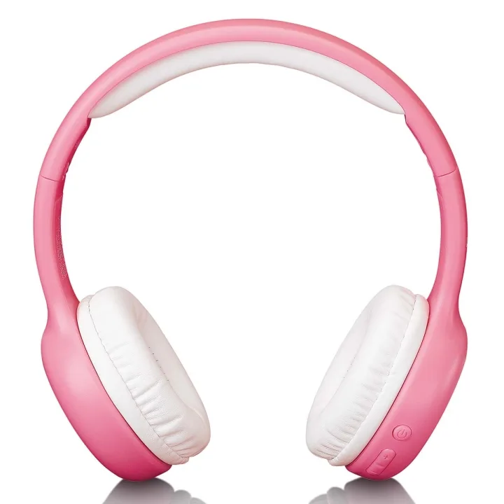 Lenco Vikbara Bluetooth®-hörlurar för barn Rosa