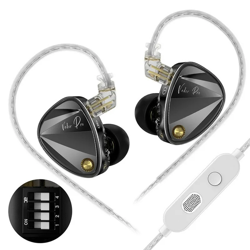 KZ Vader Pro Avancerade Dynamiska In-Ear Hörlurar Balanserat Ljud med Mikrofon