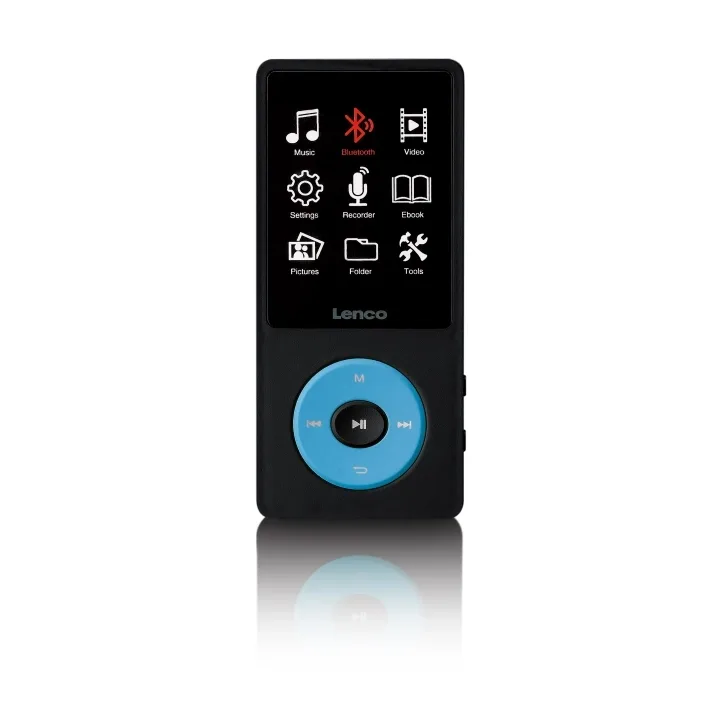 Lenco MP3/MP4-spelare med Bluetooth® och 8 GB internminne Blå