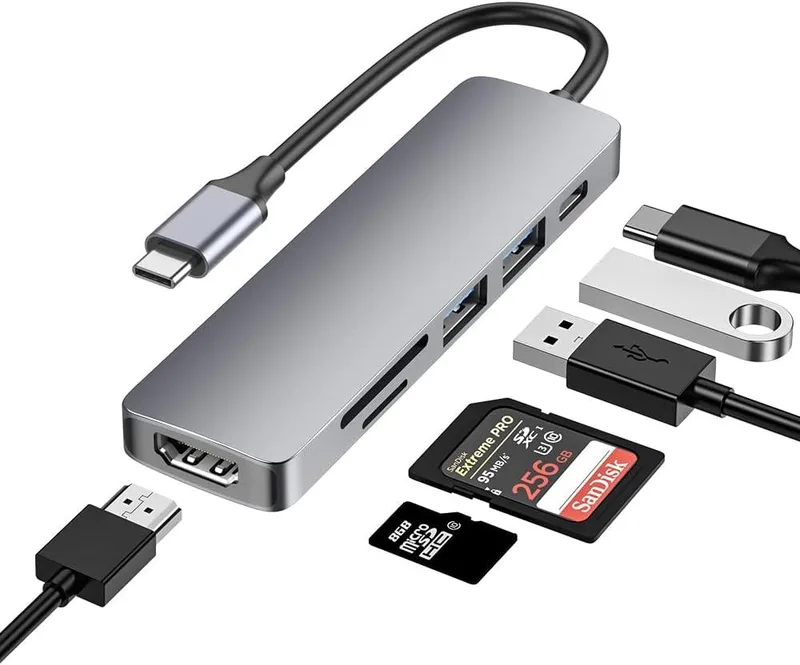 NÖRDIC 1 till 6 USB C Dockningsstation