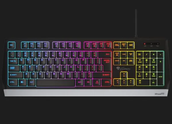 GENESIS Rhod 300 RGB, trådbunden, USB, diafragma, QWERTY, RGB LED, svart