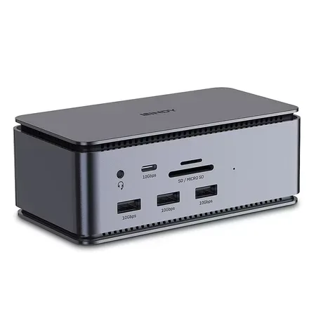 Lindy 43372 dockingstation Docking USB4 Anthracit