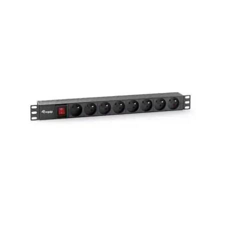 Equip 333285 strømforsyningsenhed (PDU) 8 AC stikkontakt(er) 1U Sort