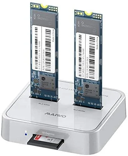 Maiwo K3016SD DockningsStation för både SATA och NVMe M.2 SSD
