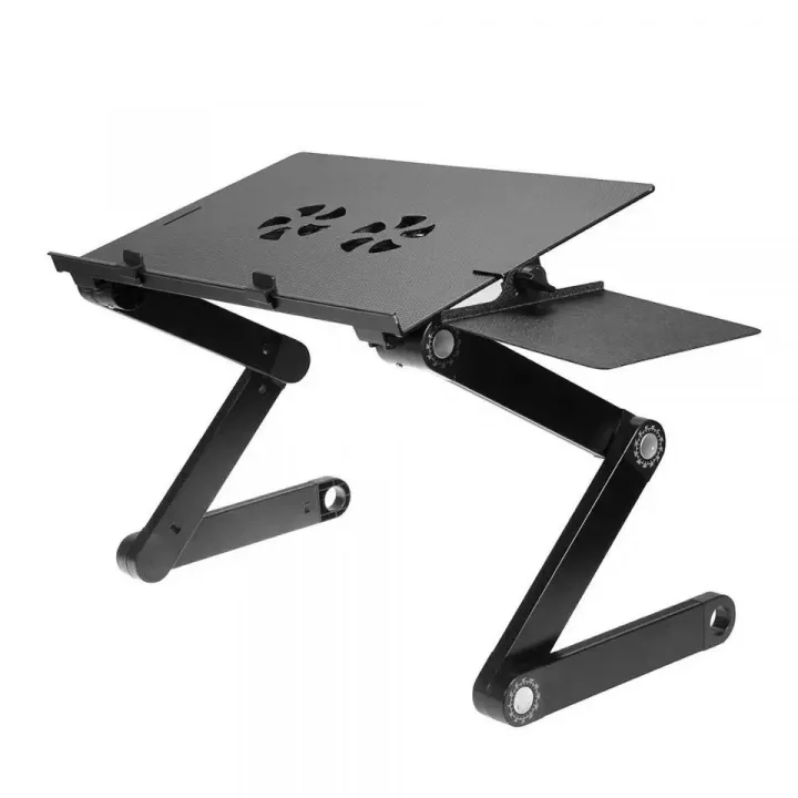Multifunktionellt Laptopbord med inbyggda kylfläktar, Svart
