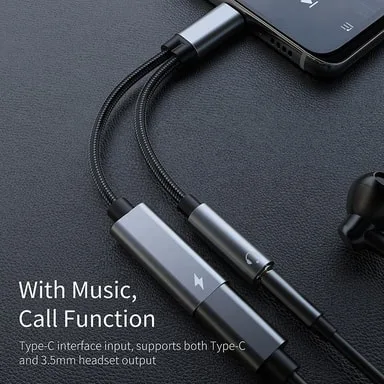 USB C/3,5 mm hörlurar
