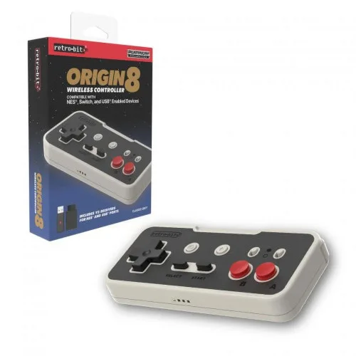 Evercade Retro-Bit Origin8 2.4 GHz Wireless Controller For Nintendo Switch & NES