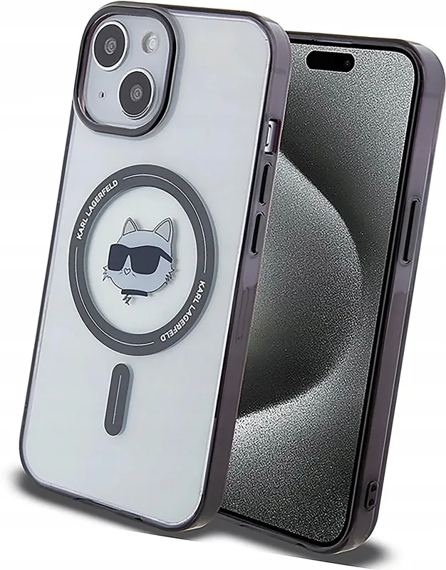 Karl Lagerfeld Mobilskal till iPhone 15 Plus MagSafe IML Choupette Head