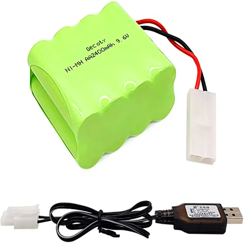 NiMH uppladdningsbart 9,6 V 2 400 mAh AA-batteri