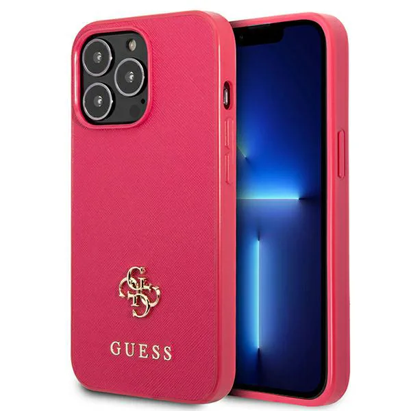 Guess iPhone 13 Pro Max Skal Saffiano Small Metall Logo