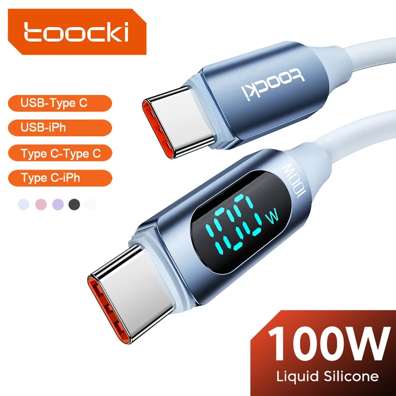 toocki 100W USB C till USB C-kabel 3M
