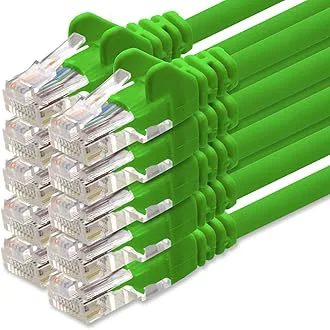 Cat6 0,25 m grön 10 st nätverkskabel patchkabel Cat6 Lan-kabel 1000 Mbits Ethernet Lan grön 10 st kompatibel med CAT5 cat5e CAT7 CAT8