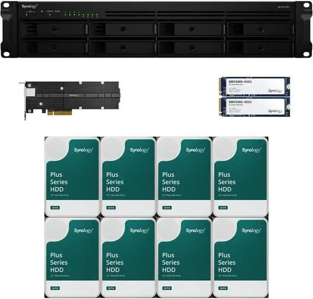 Bundle SYNOLOGY RS1221RP+ + 8xHAT3300-6T Plus Series