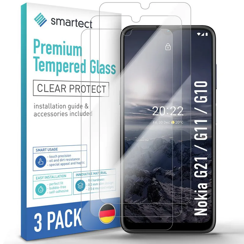 smartect Skärmskydd kompatibel med Nokia G21 / G11 / G10
