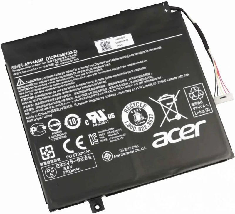 vhbw Batteri ersättning för Acer 4260124P, KT.0020Q.001