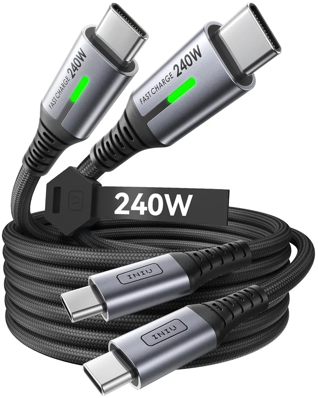 CY Kabel USB-C 240 W Typ-C hane till hane kabel uppåtvinklad kontakt