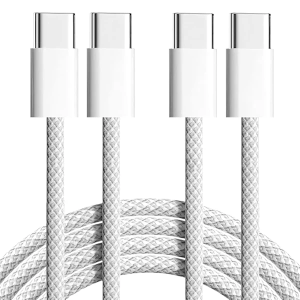 Phone 15 16 laddningskabel 2 m 2-pack, 60 W USBC till USB C-kabel 2 m laddningskabel USB C snabbladdningskabel, typ C snabbladdningskabel för Phone Ai