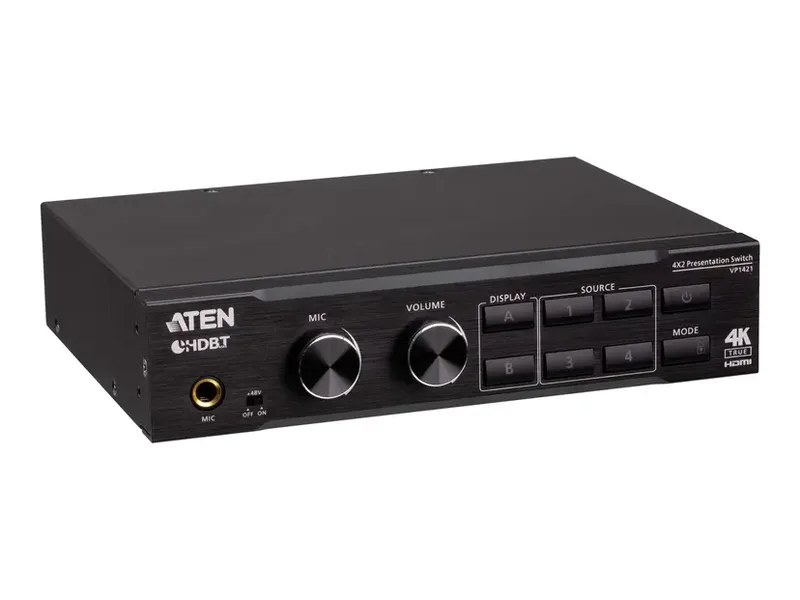 Aten 2 x 2 True 4K HDMI-matrisswitch med ljudavskiljare