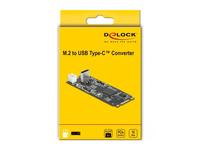 Delock Converter M.2 Key B+M male to USB Type-C