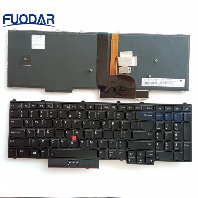 ersättande tyskt bakgrundsbelyst tangentbord för Lenovo Thinkpad P51 P71
