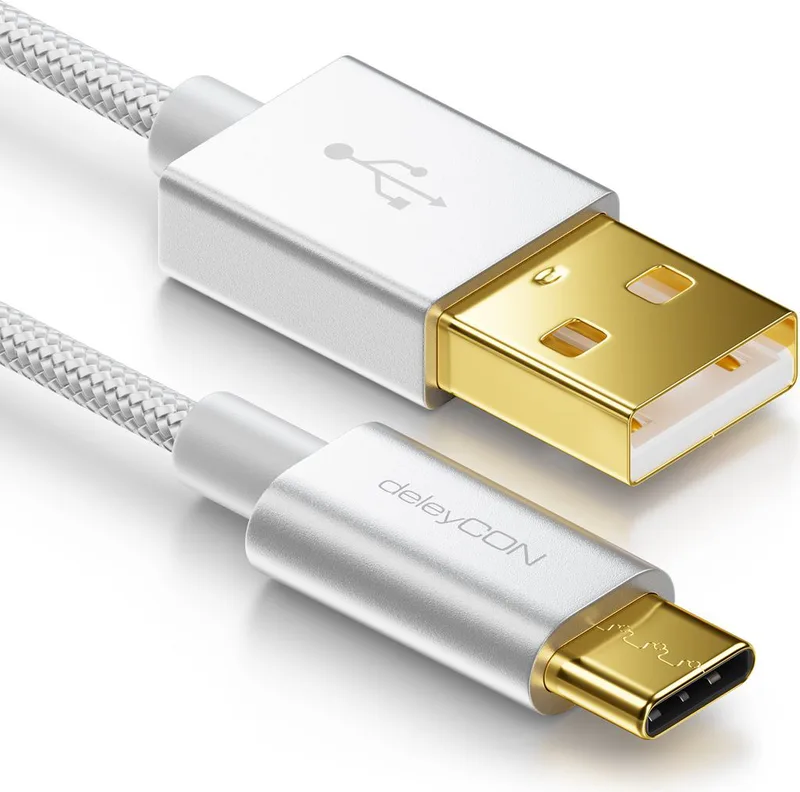 deleyCON 2m USB A till USB C-Kabel