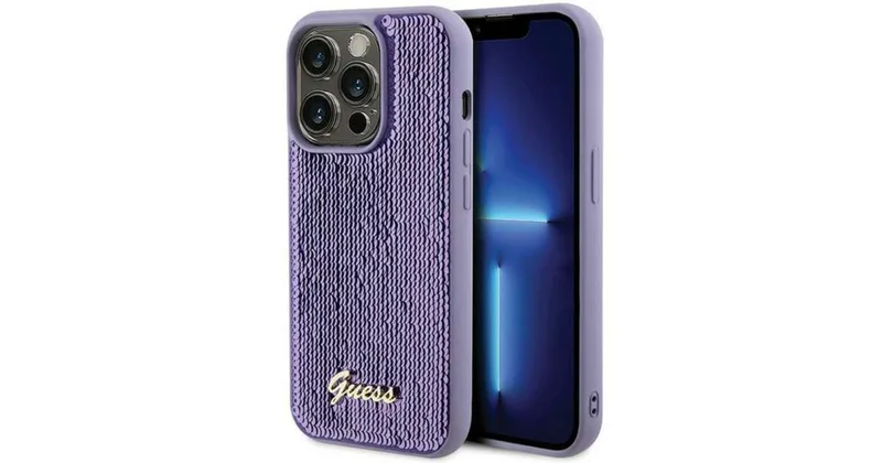 Guess iPhone 15 Pro Skal Sequin Lila