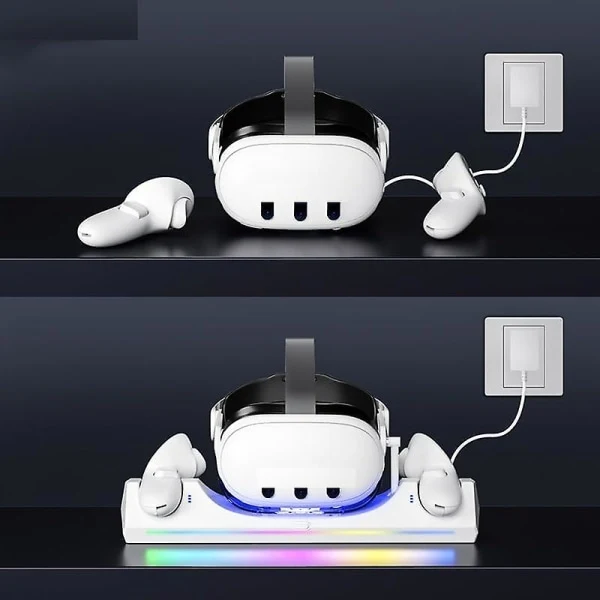 Cryfokt Controller Laddningsställ med RGB-lampor