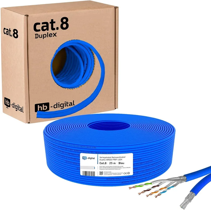 HB-DIGITAL Nätverkskabel CAT. 8.1
