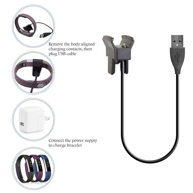 Ersättningsladdare för Magic Band Plus-tillbehör, USB C-laddningskabel Dock Smart Watch-tillbehör, 3,3 Fot (2 st)