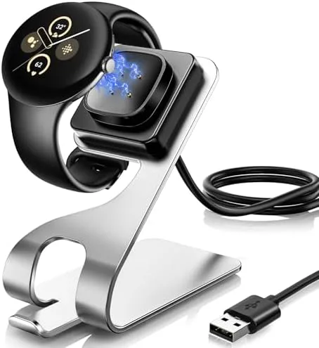 Magnetisk Laddningsdocka för Pixel Watch, för Ace LTE, Sense, Sense 2, Versa 3, Versa 4, Snabbladdning med USB C-kabel