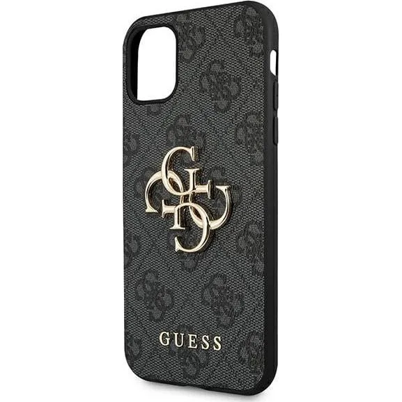 Guess iPhone 11 Skal Metal Logo Grå