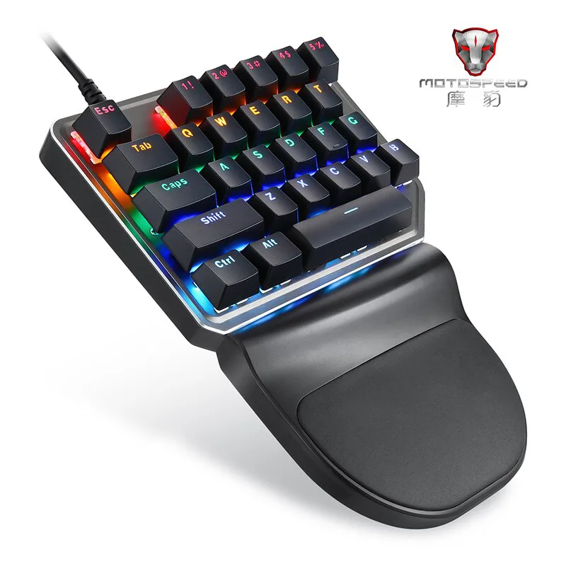 TARSHYRY Mini USB Mekanisk Knappsats med RGB-bakgrundsbelysning, Programmerbart Makrotangentbord för PC, Kontor och Spel, blå Switch, Kompakt Design f