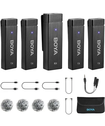 BOYA Trådlös 2,4 GHz Mikrofon x4 BY-W4