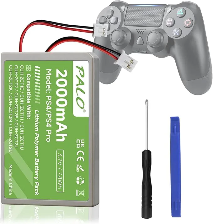PS4-batteri 2 000 mAh ersättning för Sony PS4