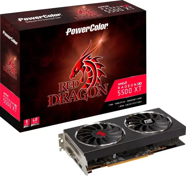 PowerColor Red Dragon Radeon RX5500 XT grafikkort