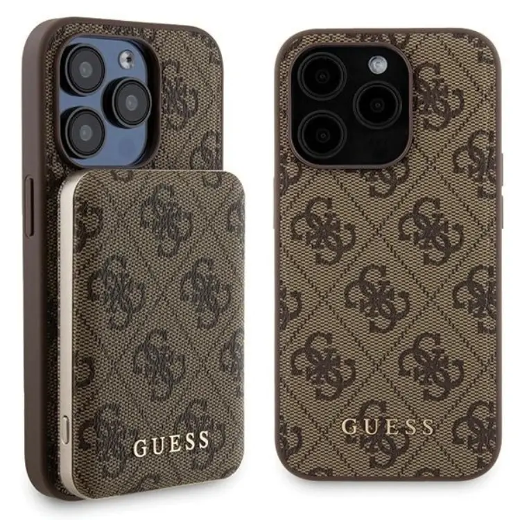 Guess Mobilskal till iPhone 15 Crossbody Metall Logo