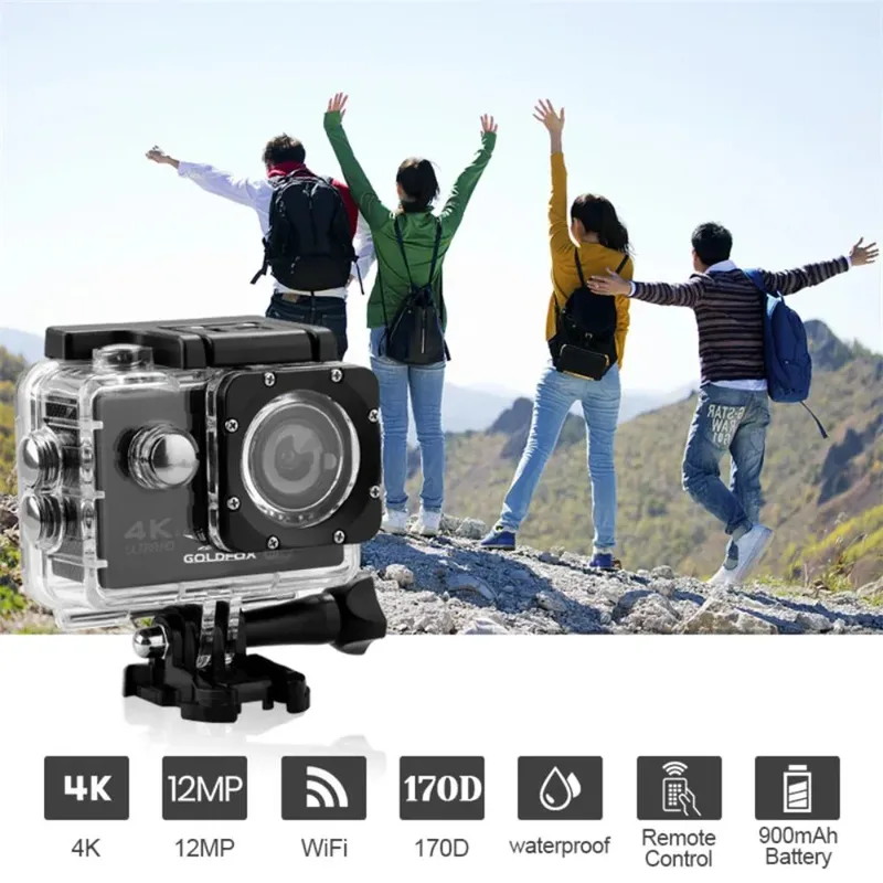 Kompakt Ip-kamera Bärbar minikamera för lång arbetstid Cámara Deportiva 4k ABS actionkamera 4k 4k actionkamera