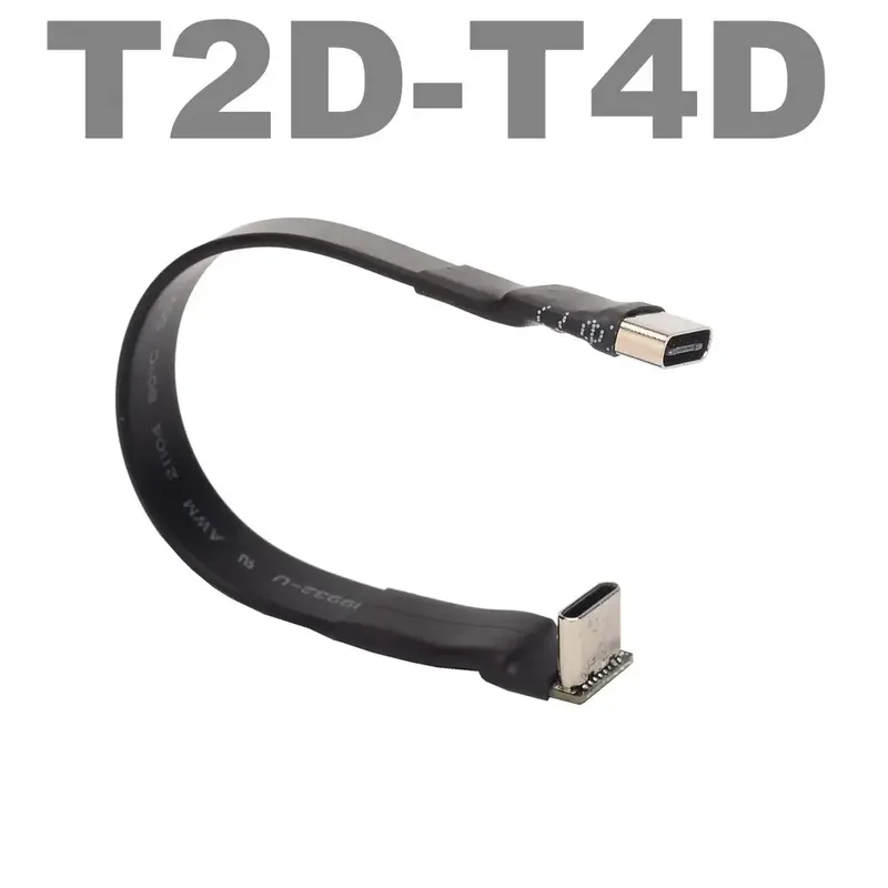 Förlängning typ C 90 graders USB C 2.0 platt laddning och datakabel