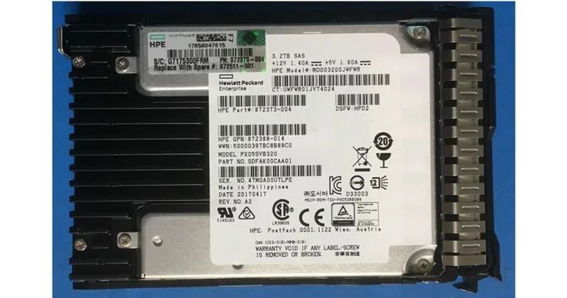 Hewlett Packard Enterprise DRV SSD 3.2TB SFF SAS MU SC