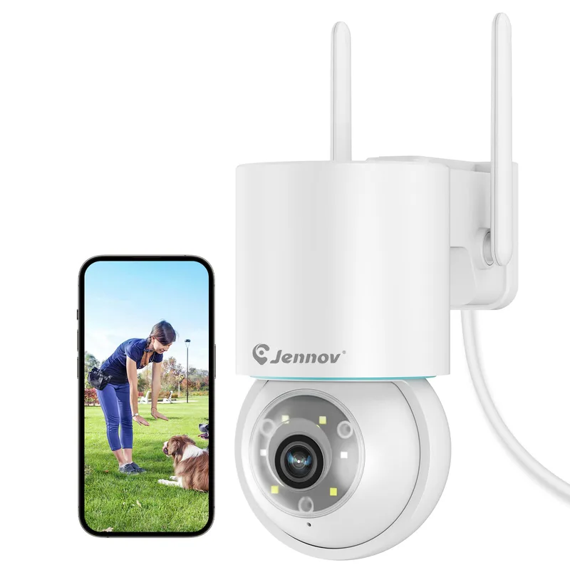 Jennov【5MP+360°PTZ】Trådlöst Säkerhetskamerasystem