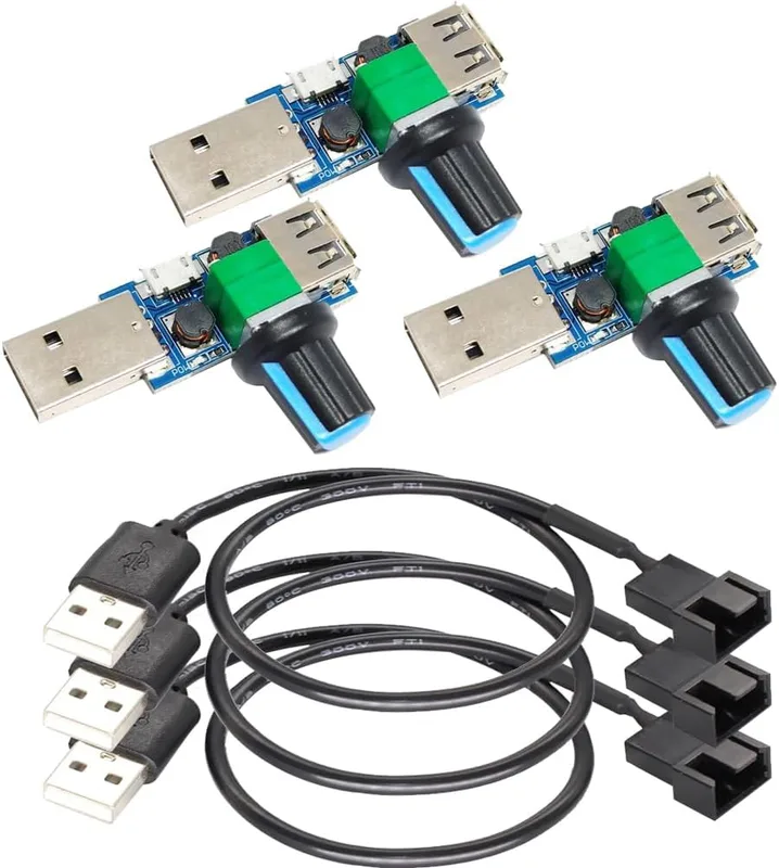 USB till dubbel 3PIN & 4PIN PC fläkt adapterkabel