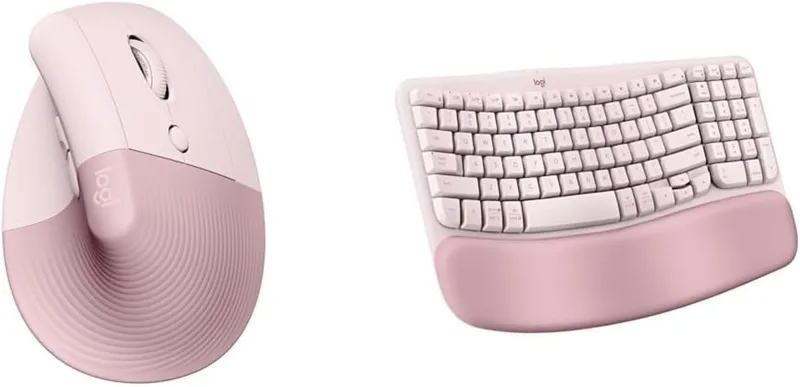 Logitech Wave Keys trådlöst ergonomiskt tangentbord Logitech Lift Left Vertikal ergonomisk mus