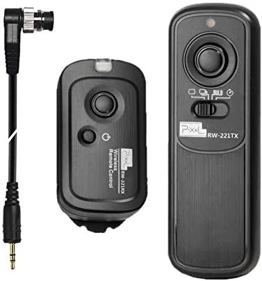Pixel Kabel-fjärrutlösare RC201-DC2 fjärrutlösare kabel kompatibel med Nikon Z5 Z6 Z6II Z7 Z7II D750 D780 D7500 D7200 D7000 D5600 D5500 D5300 D3300 D6
