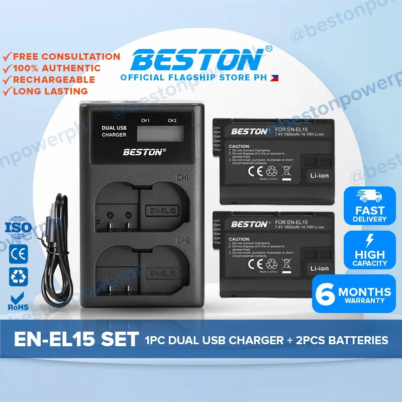 EN-EL15-batteri multifunktionsladdare set