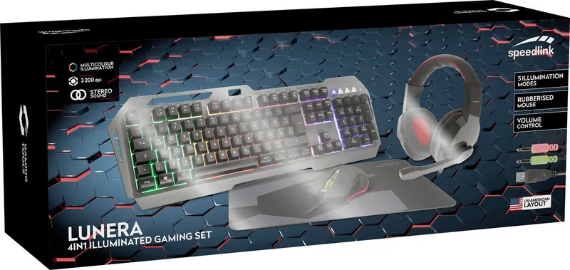 Speedlink LUNERA 4in1 Illuminated Gaming Set