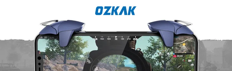 Ozkak PUBG spelkontroll universell telefonutlösare spelkontroll mobil joystick L1R1, blå haj