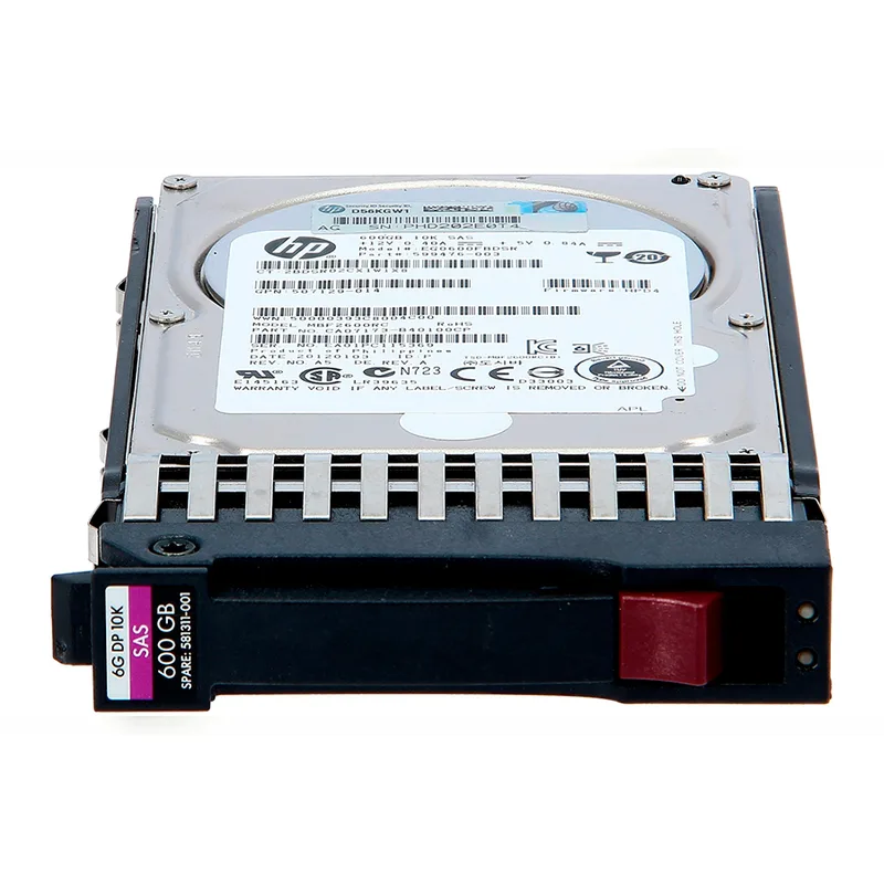 HP 581311-001 Server-hårddisk SSD 600 GB (2,5 tum / 6,4 tum) SAS II (6 Gb/s) DP SPS 10K