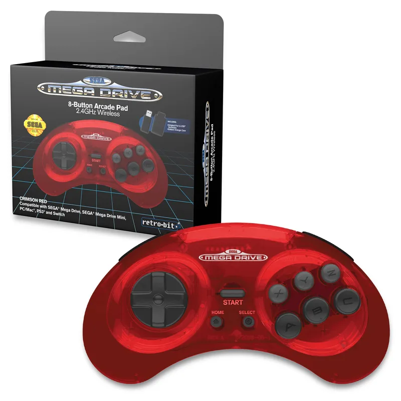 Retro-Bit Sega Mega Drive 2.4 GHz Wireless Controller